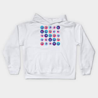 Big polka dots multicolour geometrical composition Kids Hoodie